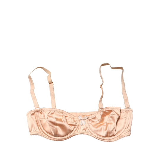Dolce & Gabbana Beige Semi-Pad Underwire Balconette Bra Underwear
