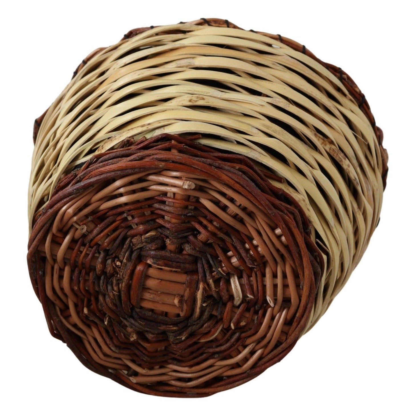 Dolce & Gabbana Beige Wood Wicker Rattan Basket Tote Bag