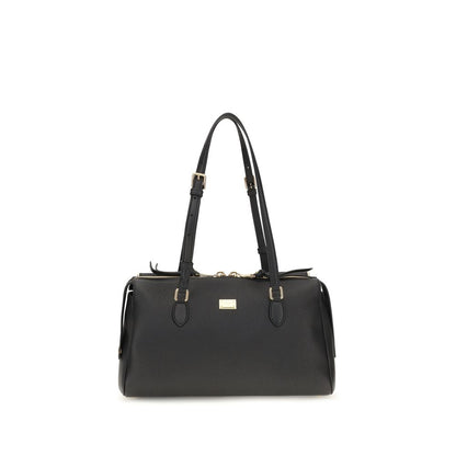 Dolce & Gabbana Black Calf Leather Bos Taurus Shoulder Bag