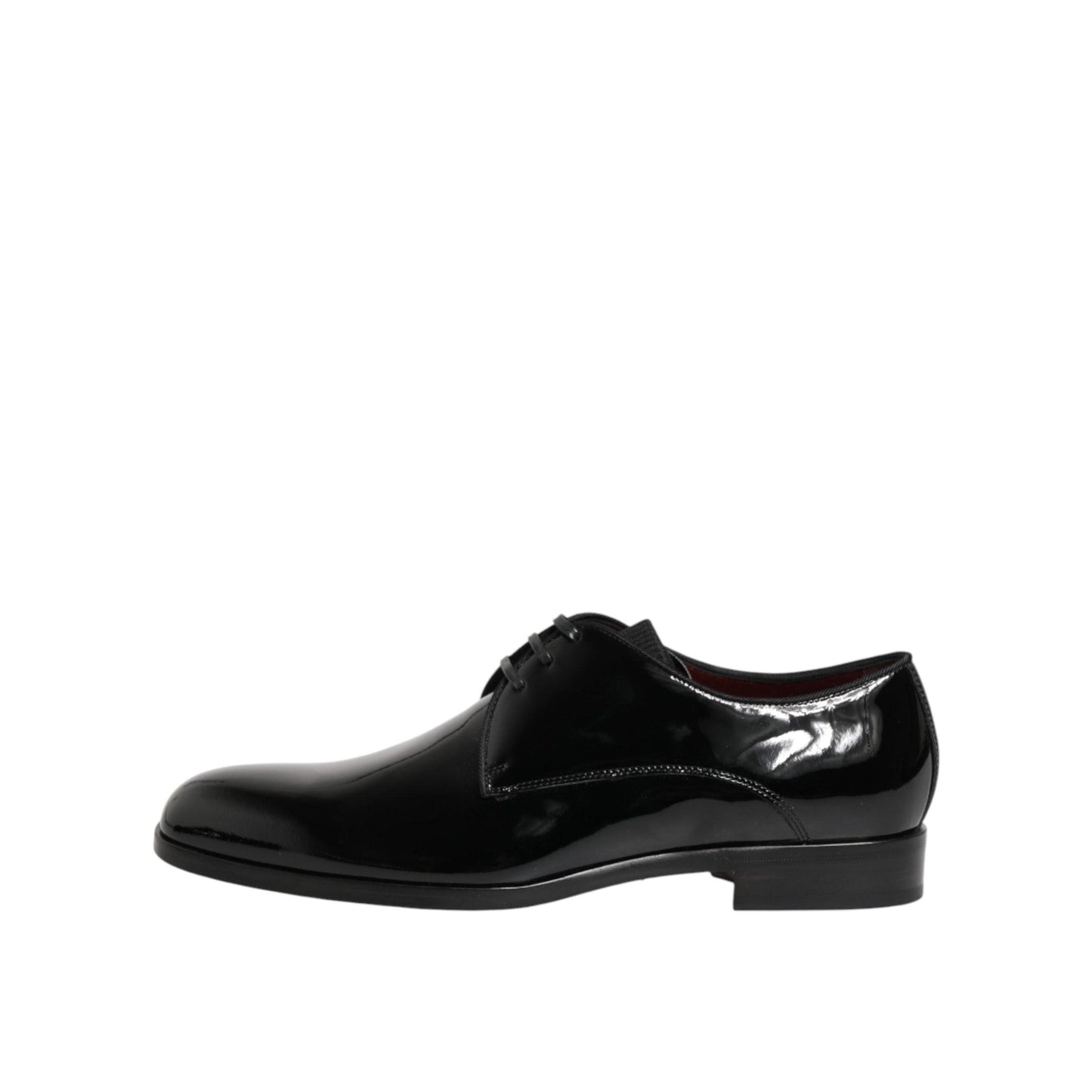 Dolce & Gabbana Black Calfskin Leather Derby Dress Shoes