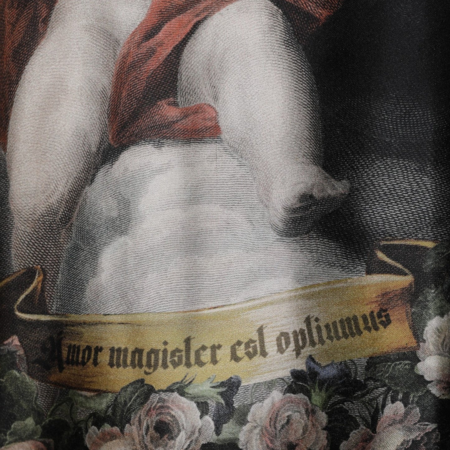 Dolce & Gabbana Black Cashmere Cherub Print Baroque Sweater