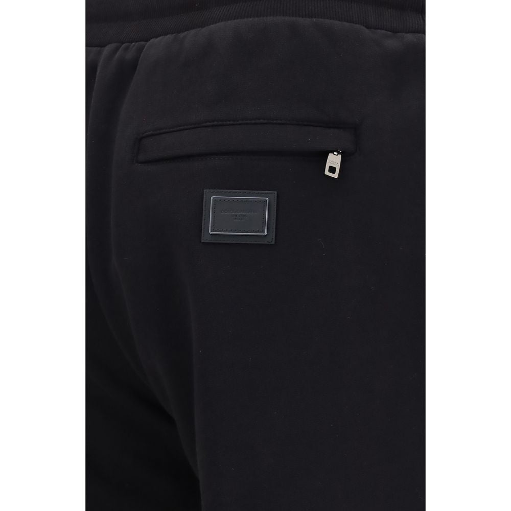 Dolce & Gabbana Black Cotton Joggers (Workout Pants)
