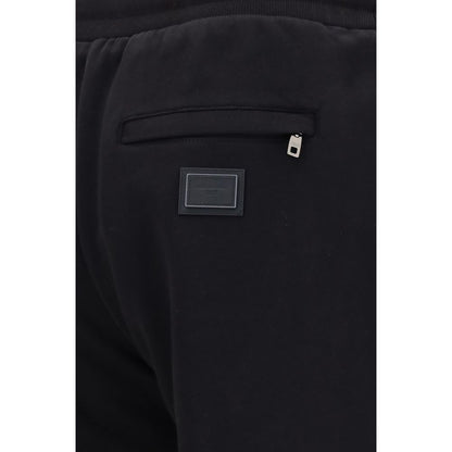Dolce & Gabbana Black Cotton Joggers (Workout Pants)