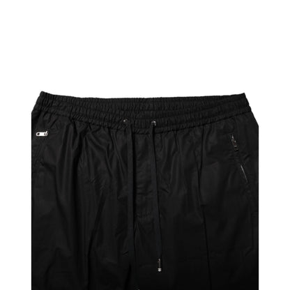 Dolce & Gabbana Black Cotton Logo Tape Men Jogger Pants