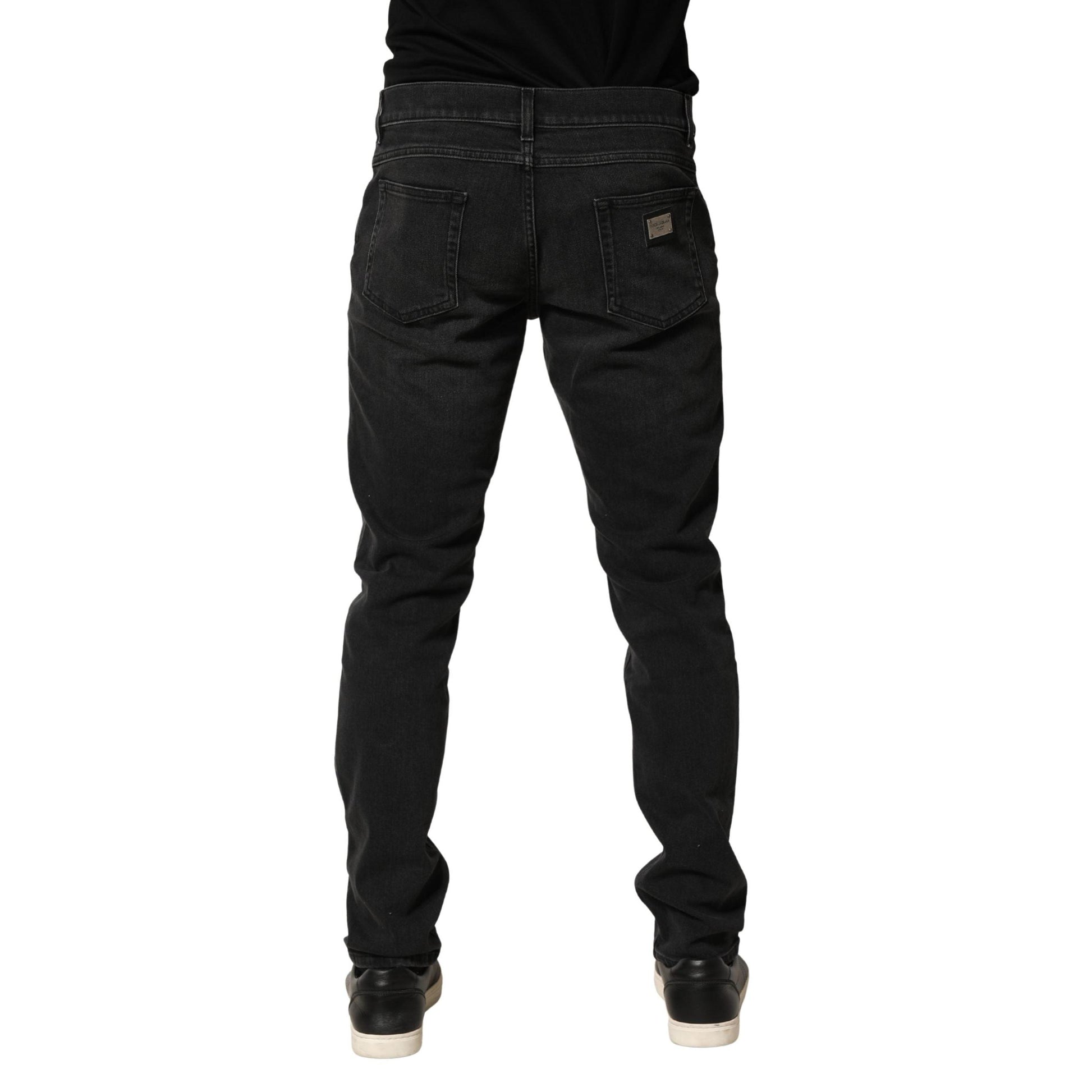 Dolce & Gabbana Black Cotton Stretch Regular SkinnyDenim Jeans