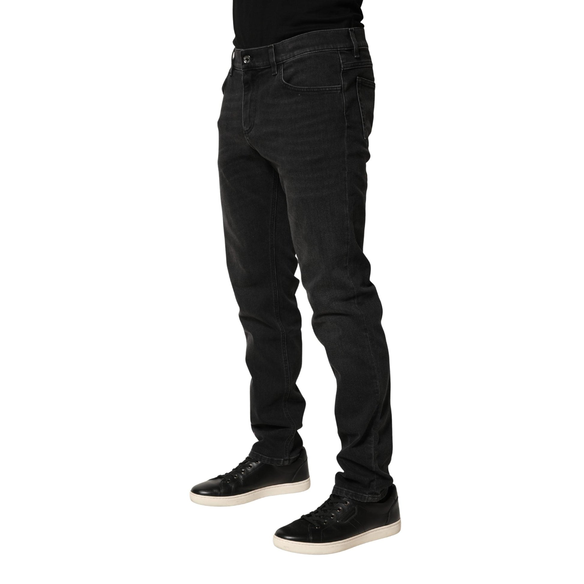 Dolce & Gabbana Black Cotton Stretch Regular SkinnyDenim Jeans