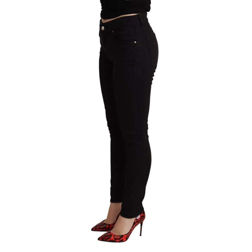 Dolce & Gabbana Black Cotton Stretch Skinny Denim Jeans