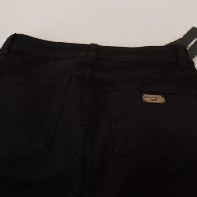 Dolce & Gabbana Black Cotton Stretch Skinny Denim Jeans
