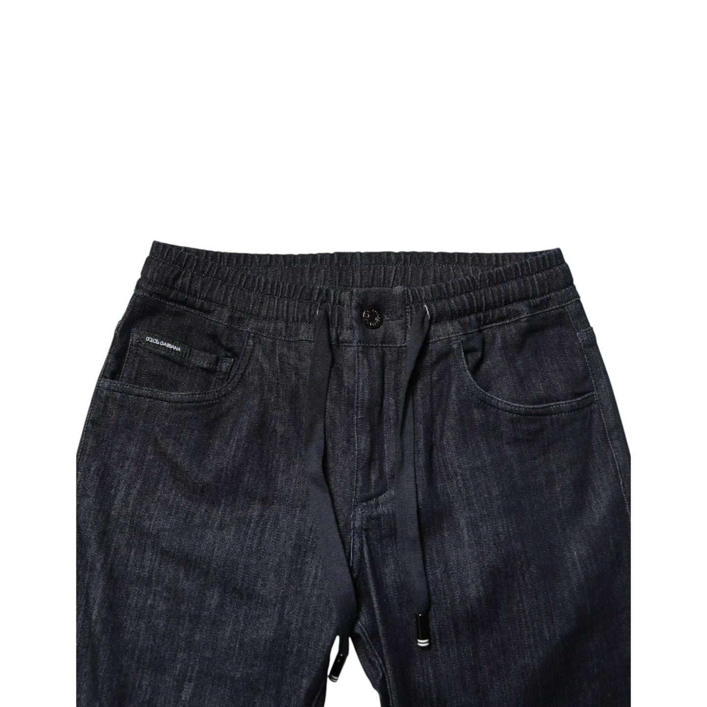 Dolce & Gabbana Black Cotton Stretch Skinny Denim Men Jeans