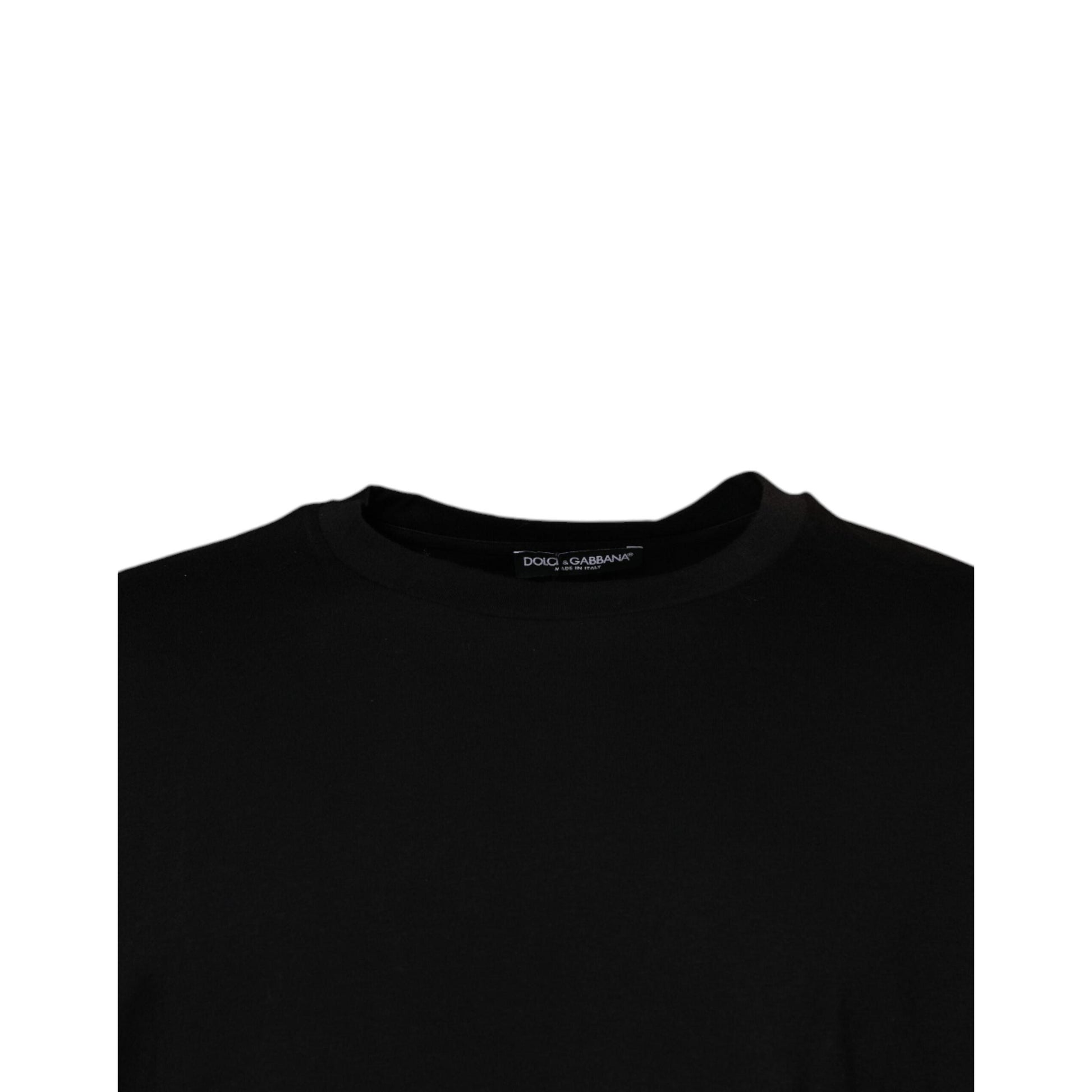 Dolce & Gabbana Black Crew Neck Short Sleeve T-shirt