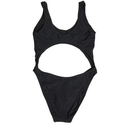Dolce & Gabbana Black Cutout Logo One Piece Swimsuit Swimwear