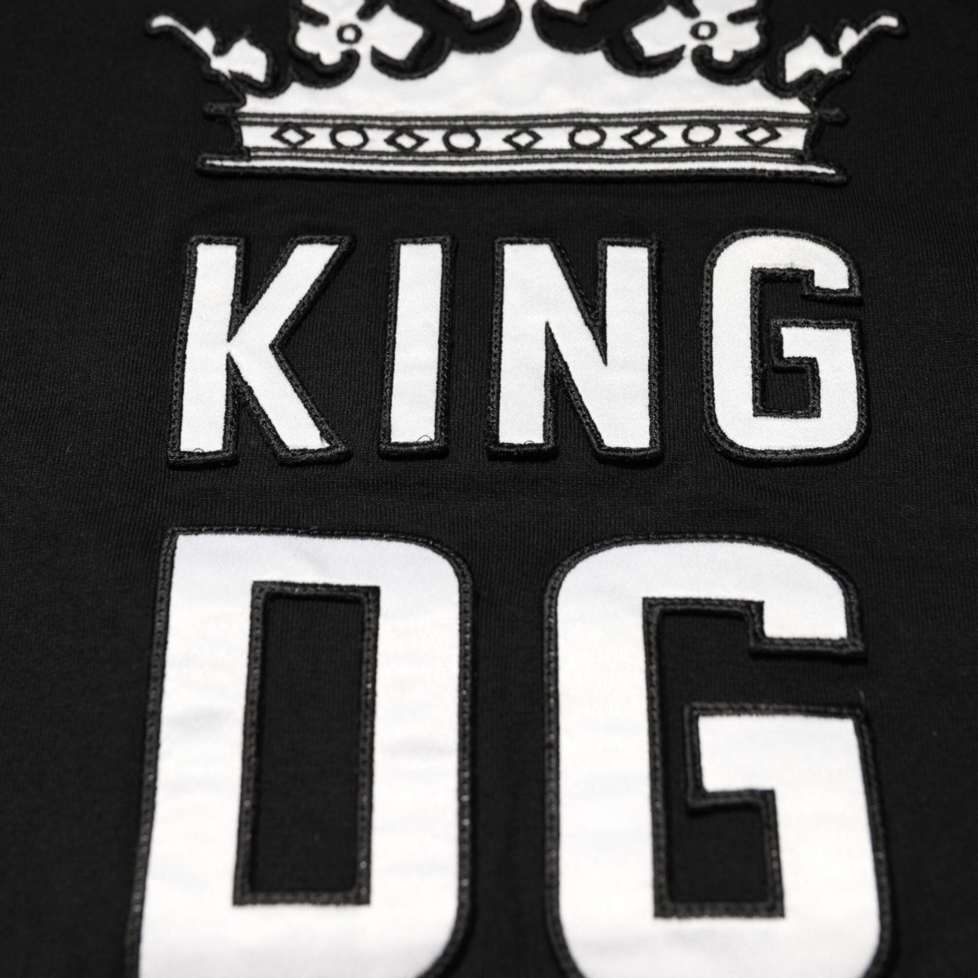 Dolce & Gabbana Black DG King Crown Cotton Crew Neck T-shirt