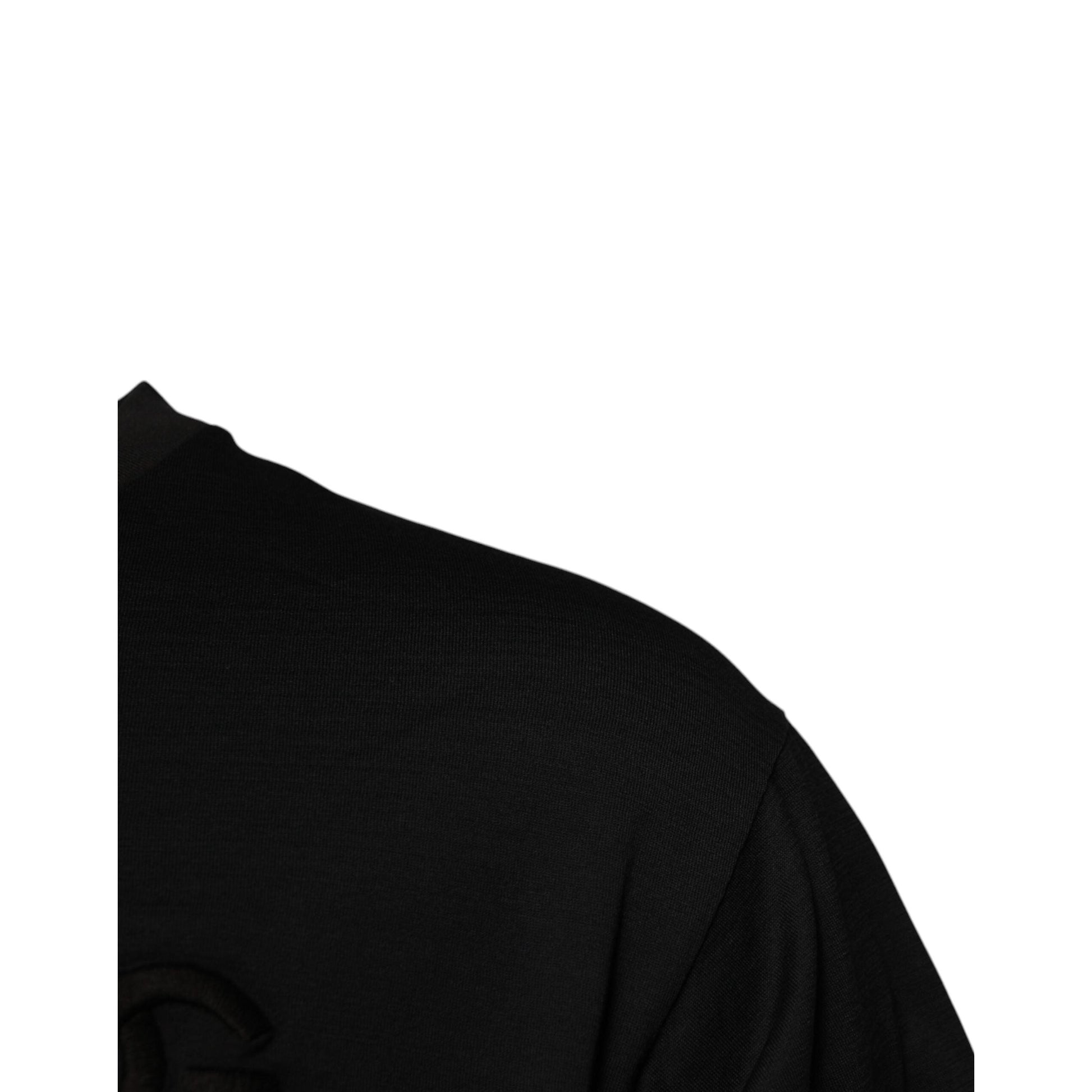 Dolce & Gabbana Black DG Logo Cotton Crew Neck T-shirt