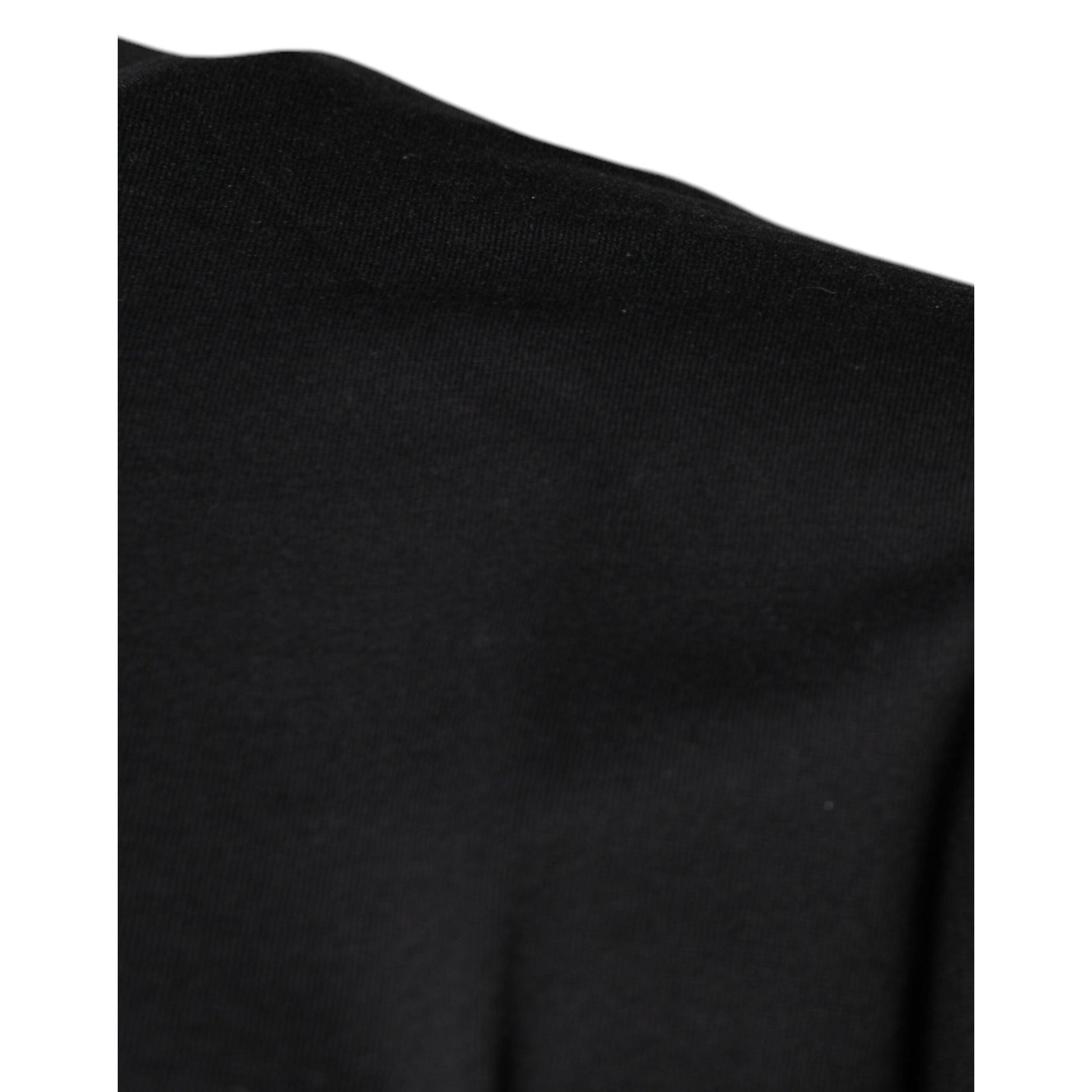 Dolce & Gabbana Black DG Logo Print Cotton Crew Neck T-shirt