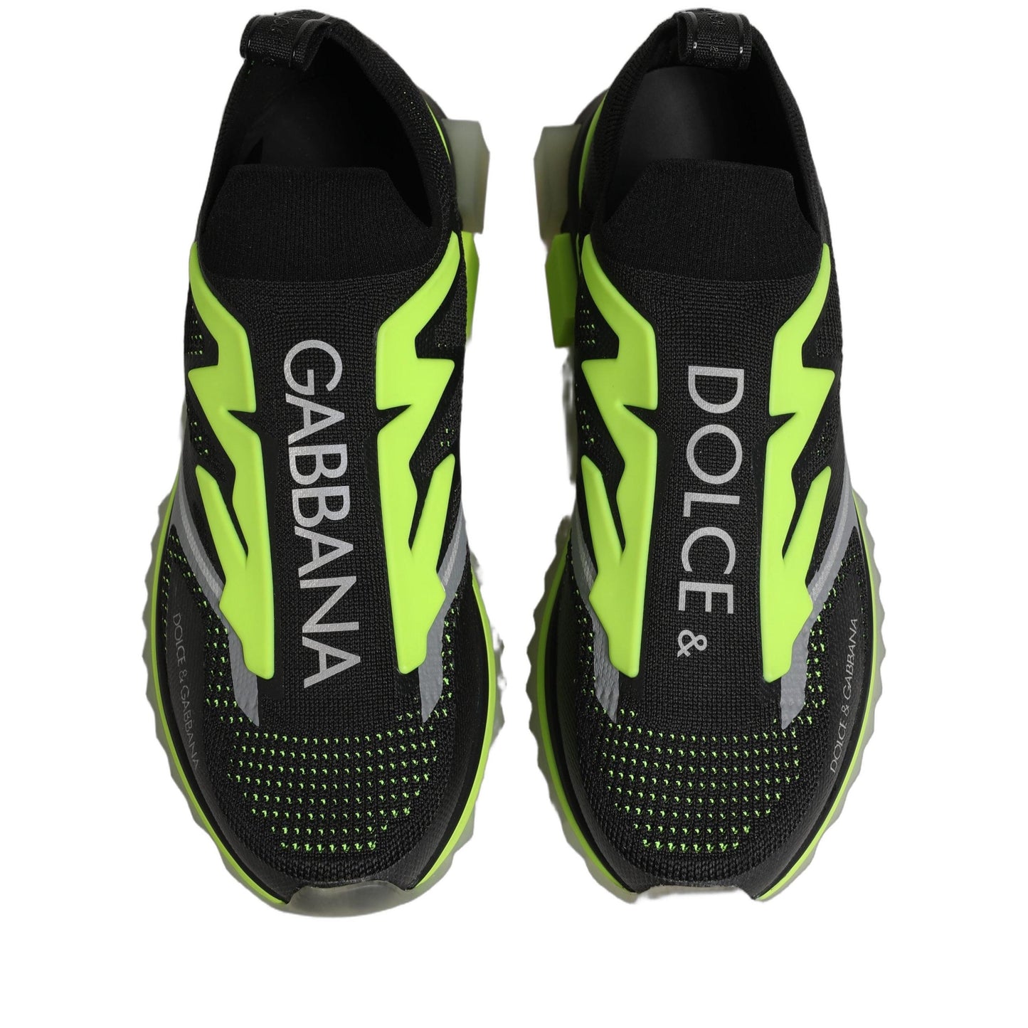 Dolce & Gabbana Black Green Sorrento Low Top Sneakers Shoes