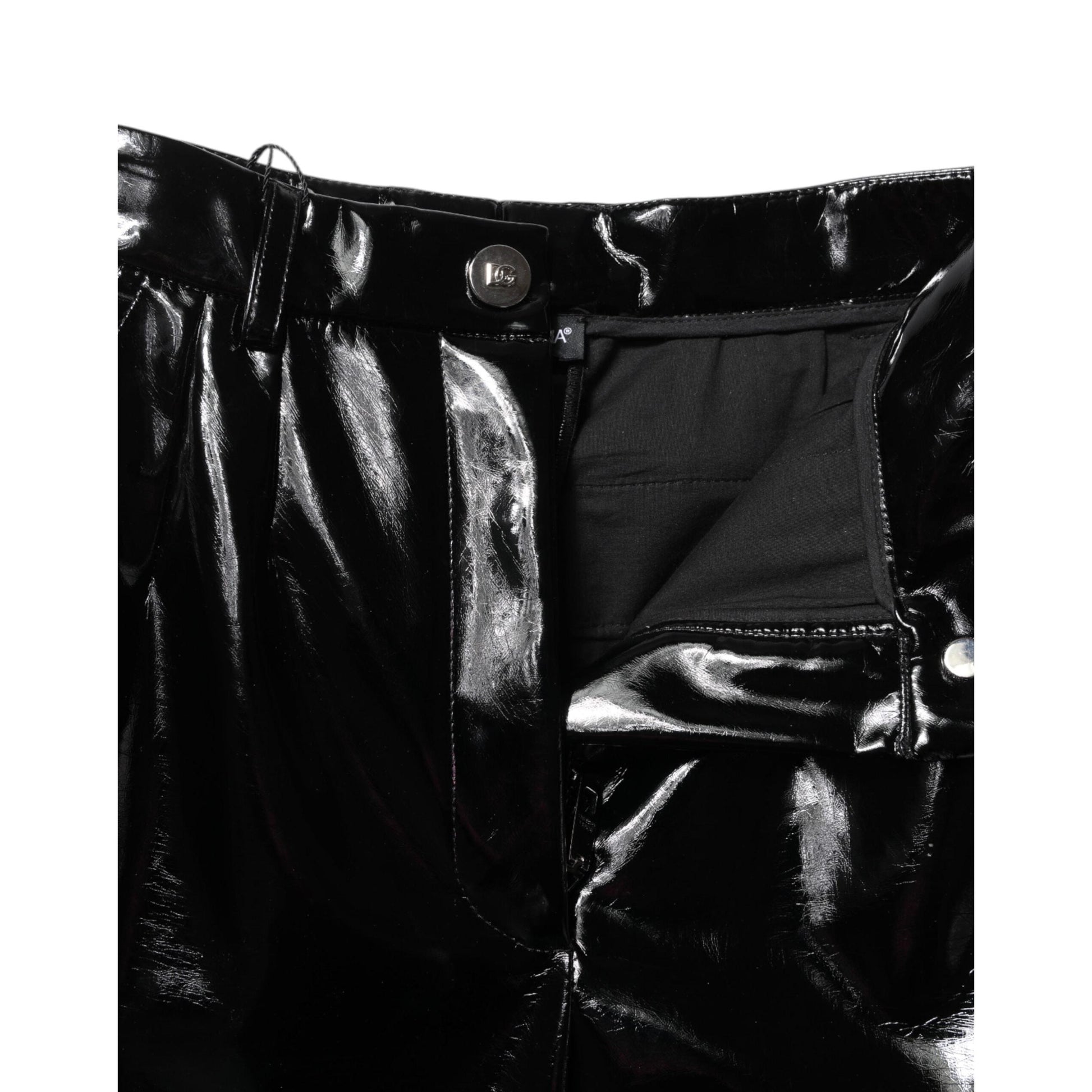 Dolce & Gabbana Black High Waist Cargo Bootcut Pants