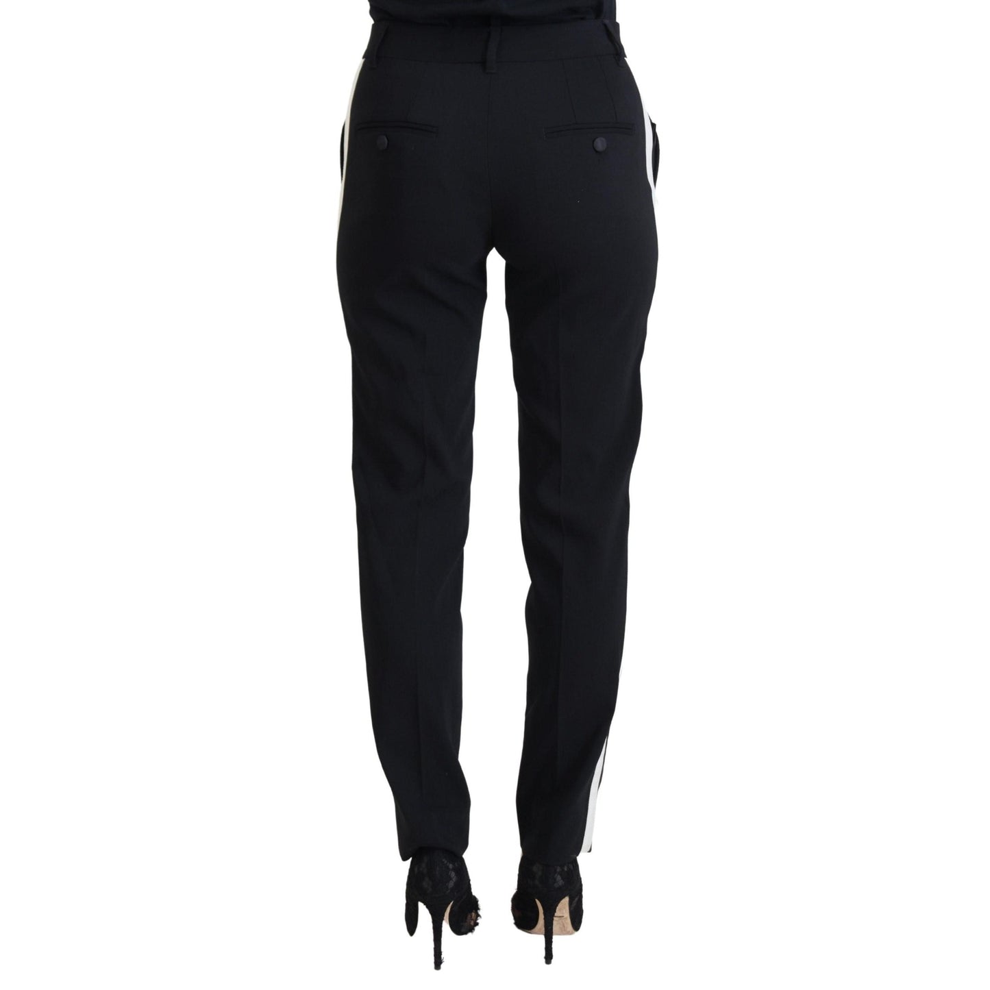 Dolce & Gabbana Black High Waist Women Pants