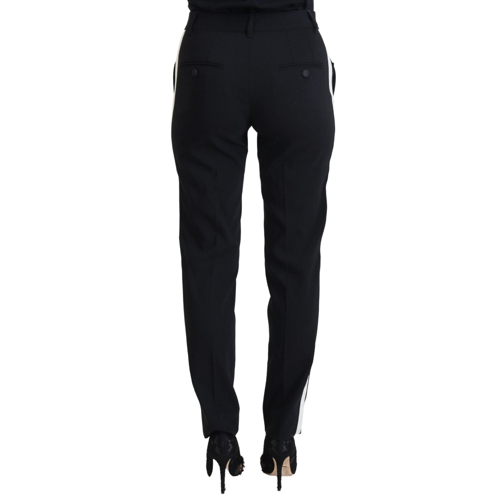 Dolce & Gabbana Black High Waist Women Pants