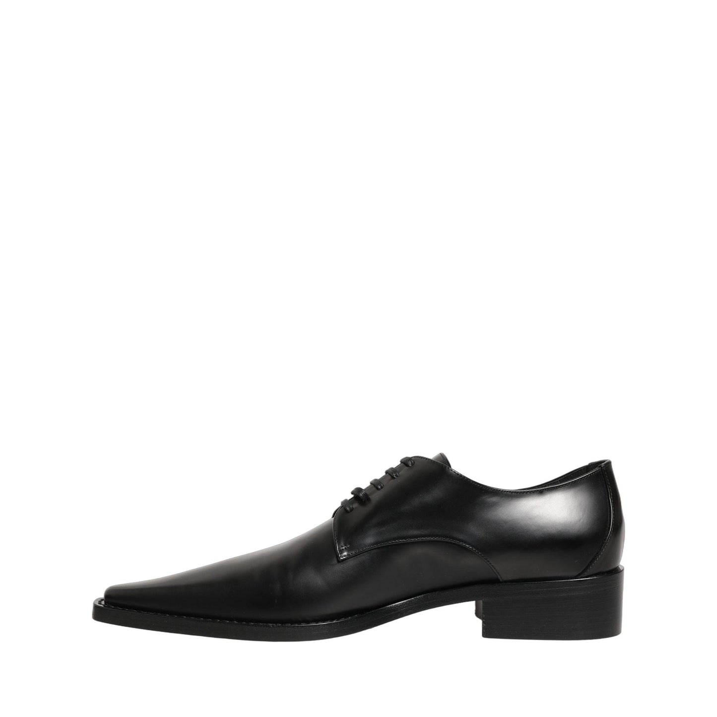 Dolce & Gabbana Black Leather Lace Up Derby Dress Shoes
