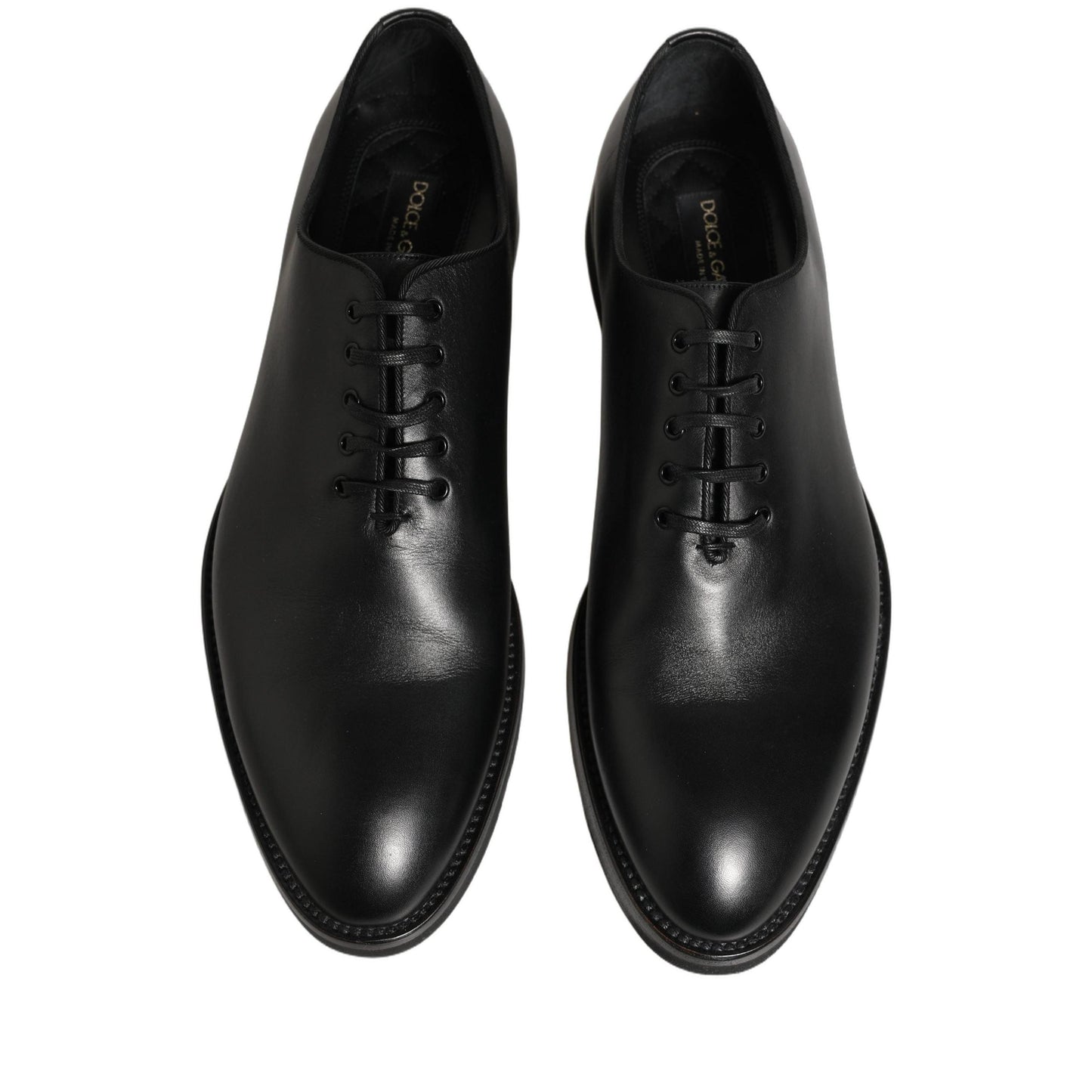 Dolce & Gabbana Black Leather Men Oxford Dress Formal Shoes