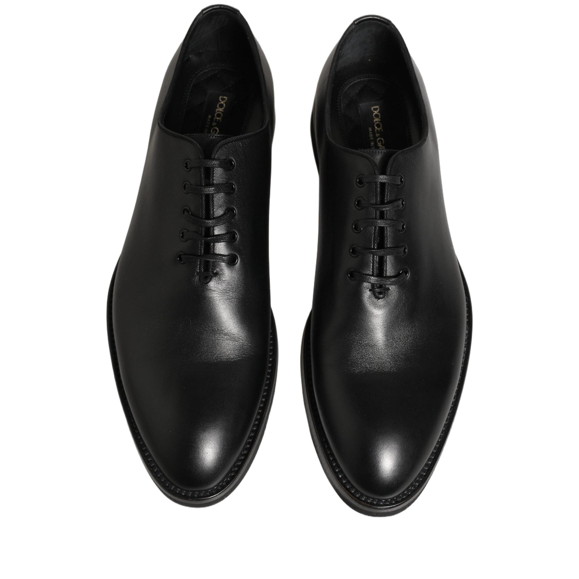 Dolce & Gabbana Black Leather Men Oxford Dress Formal Shoes