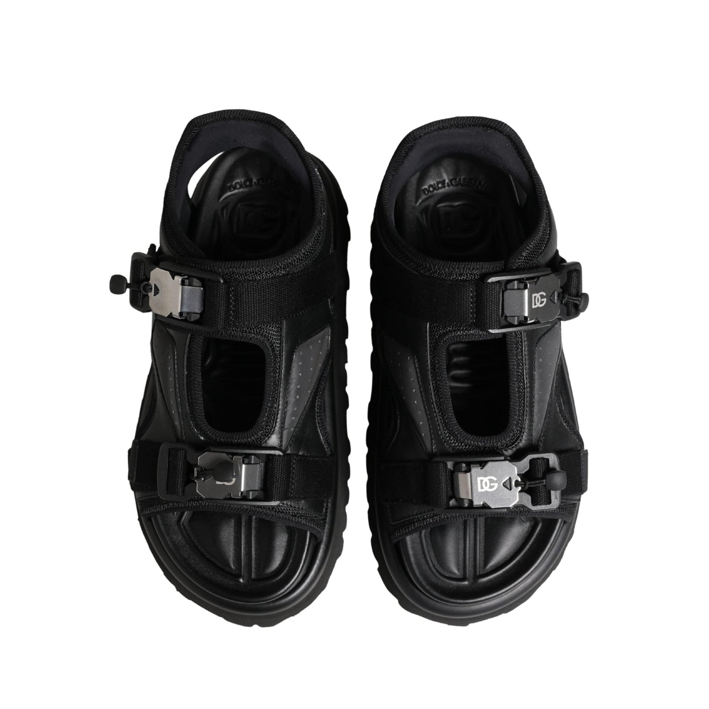 Dolce & Gabbana Black Logo Detailed Men Chunky Sandals Shoes