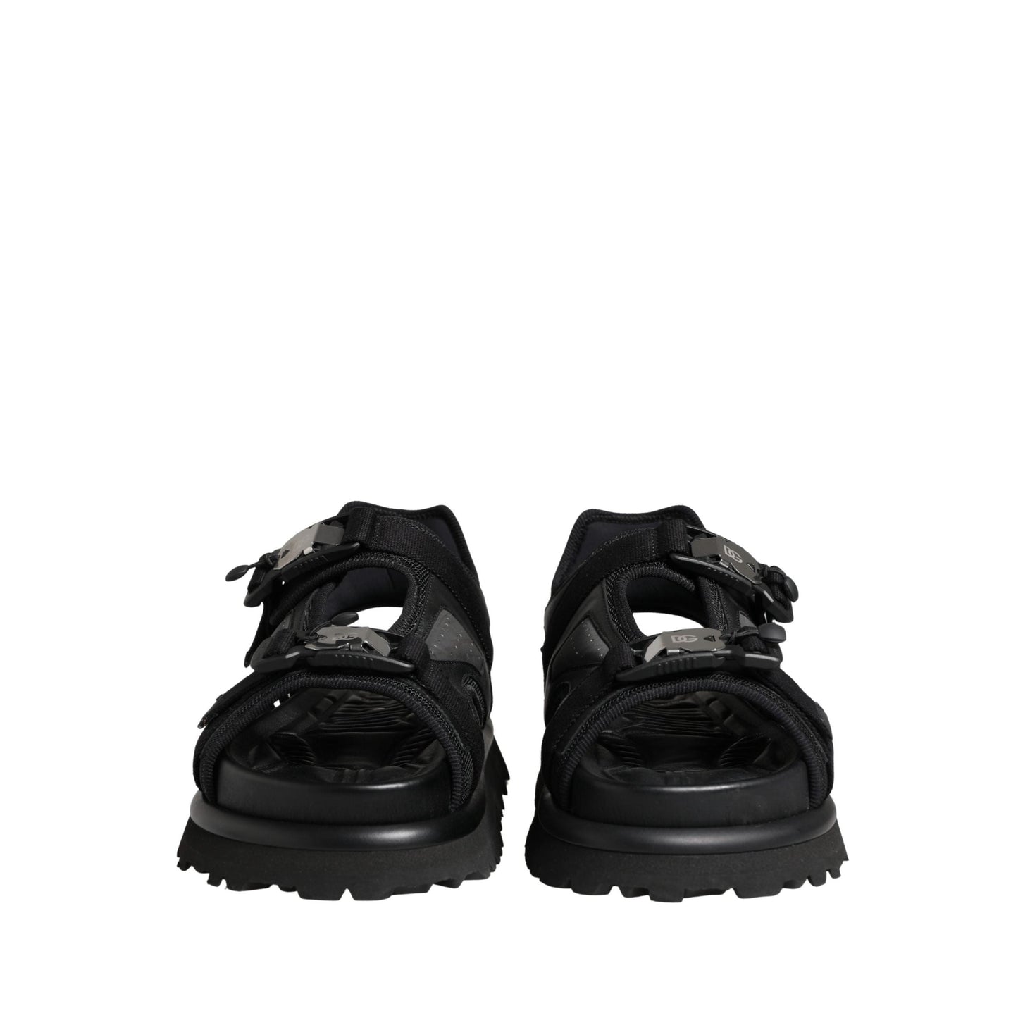 Dolce & Gabbana Black Logo Detailed Men Chunky Sandals Shoes