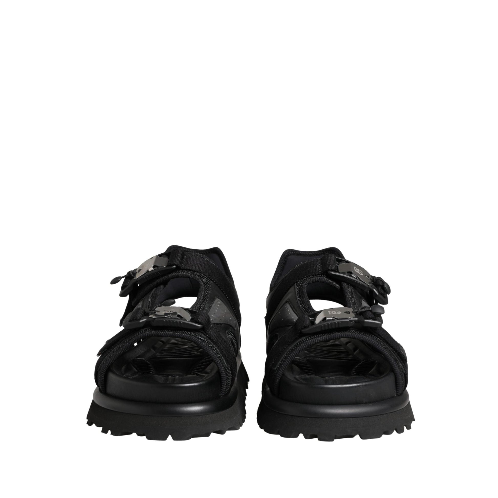Dolce & Gabbana Black Logo Detailed Men Chunky Sandals Shoes
