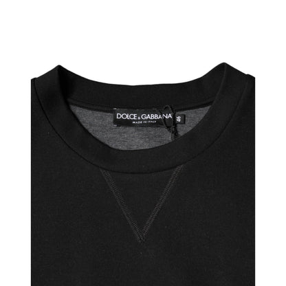 Dolce & Gabbana Black Logo Print CrewNeck Sweatshirt Sweater