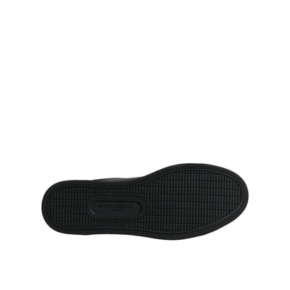 Dolce & Gabbana Black London Sacred Heart Men Sneakers Shoes