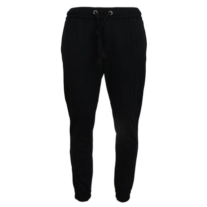Dolce & Gabbana Black Mens Sport Wool Sweatpants Pants