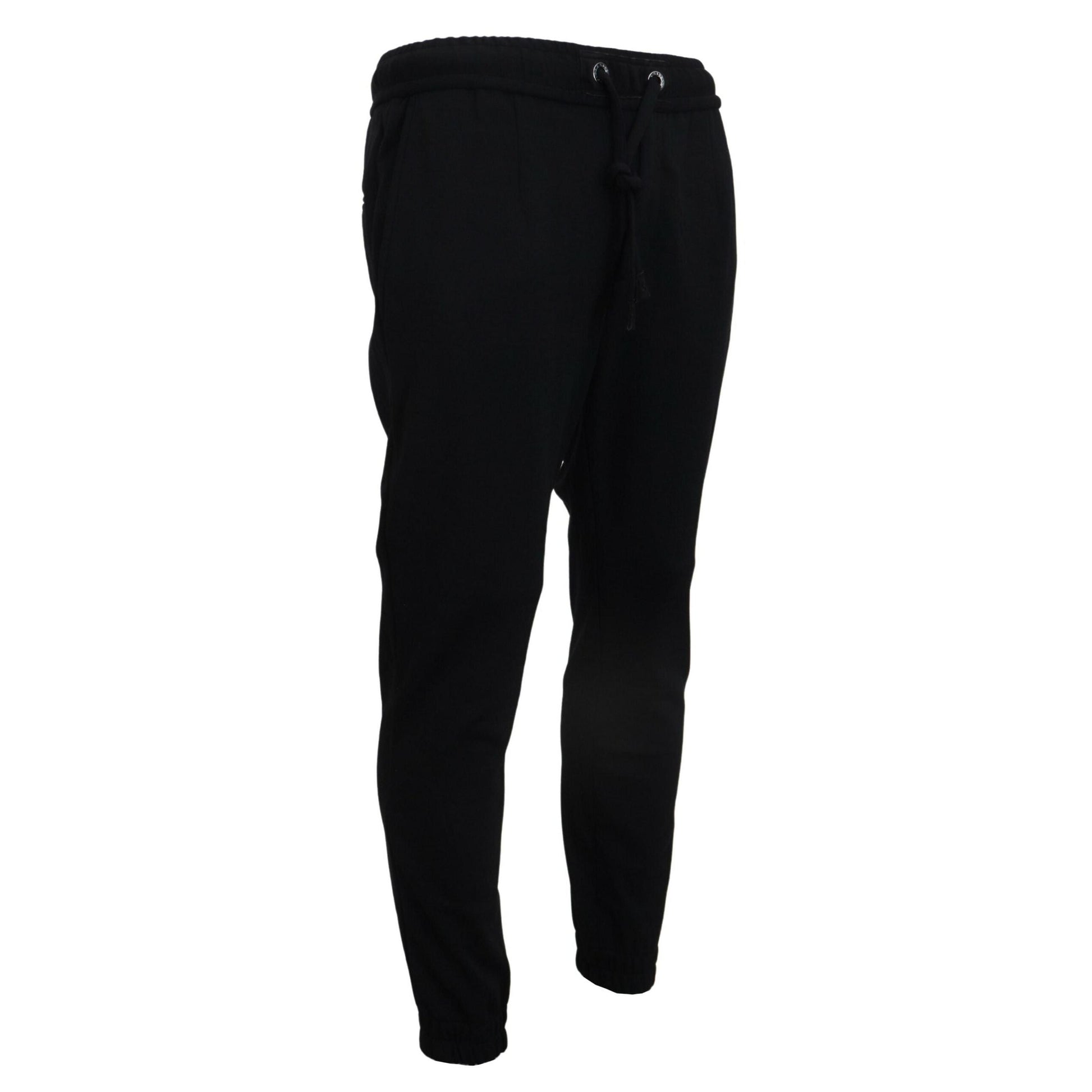 Dolce & Gabbana Black Mens Sport Wool Sweatpants Pants