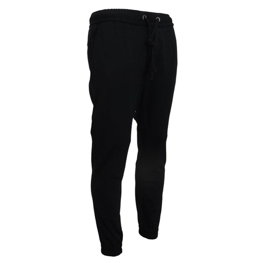 Dolce & Gabbana Black Mens Sport Wool Sweatpants Pants
