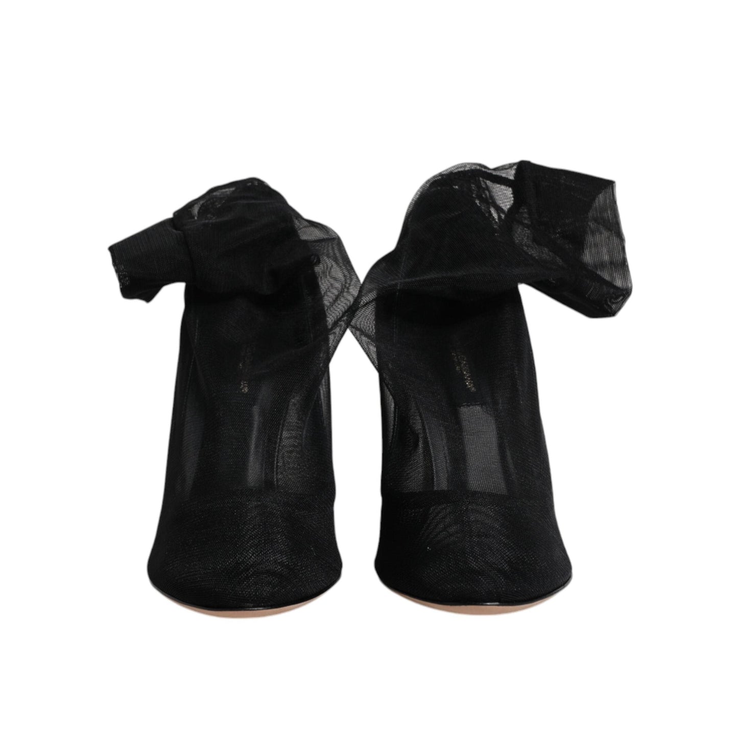 Dolce & Gabbana Black Nylon Mesh Sock Style Boots Shoes
