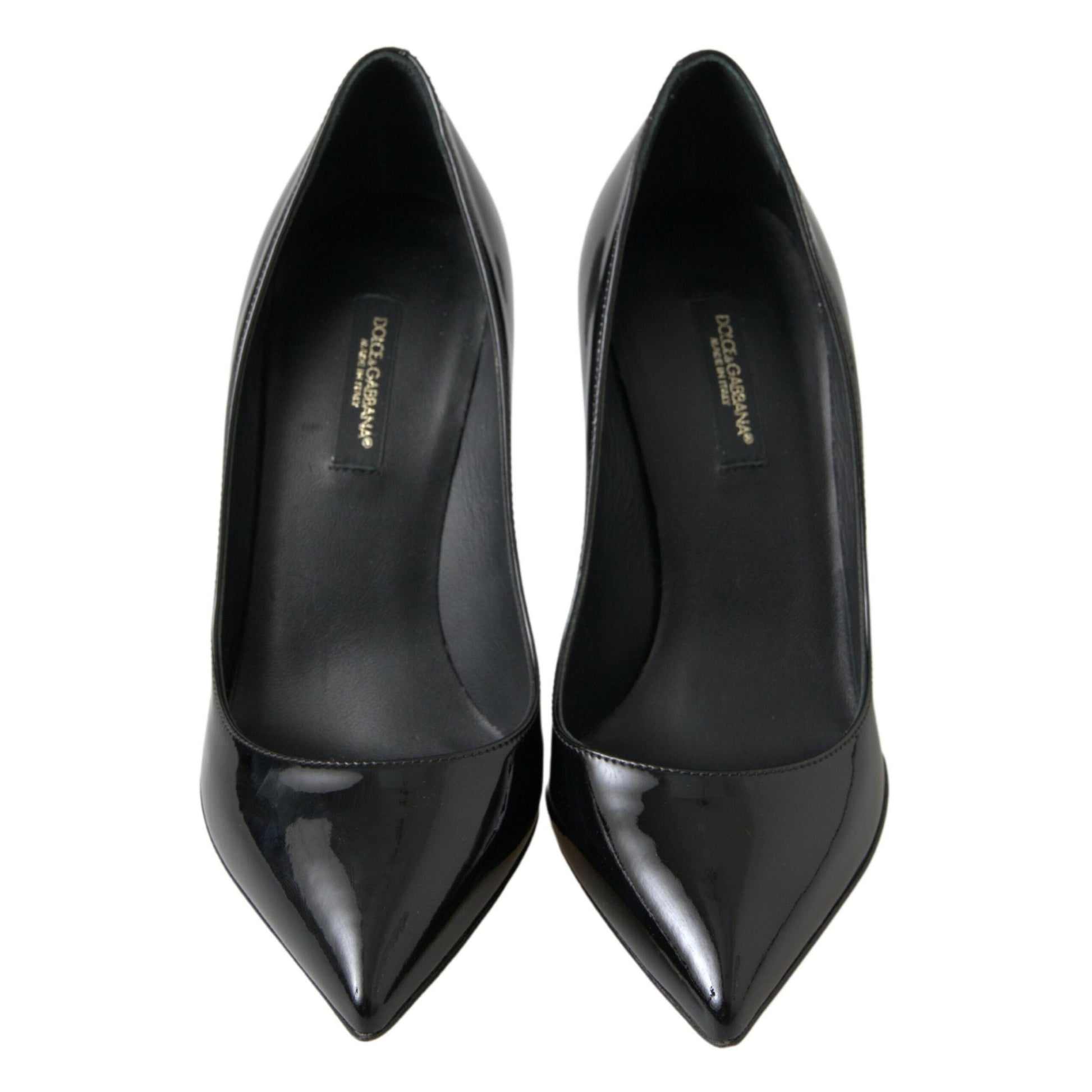Dolce & Gabbana Black Patent Leather High Heels Pumps Shoes