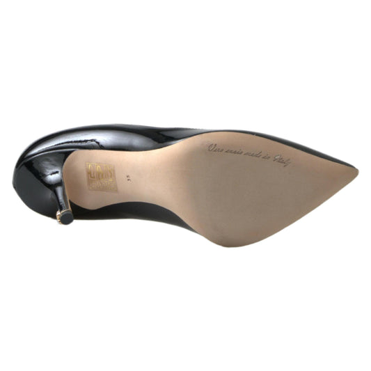 Dolce & Gabbana Black Patent Leather High Heels Pumps Shoes