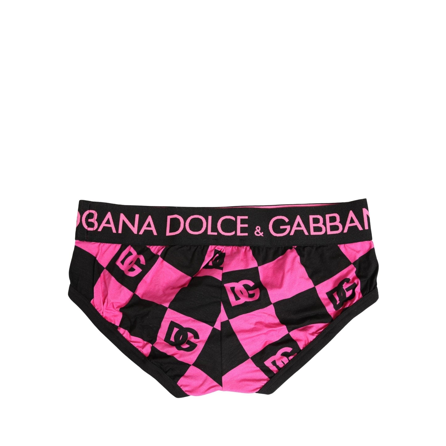 Dolce & Gabbana Black Pink Logo Cotton Brando Brief Underwear