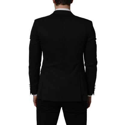 Dolce & Gabbana Black Polyester Single Breasted Blazer Jacket