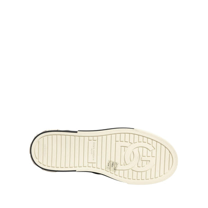 Dolce & Gabbana Black Quilted Slip On Low Top Sneakers Shoes