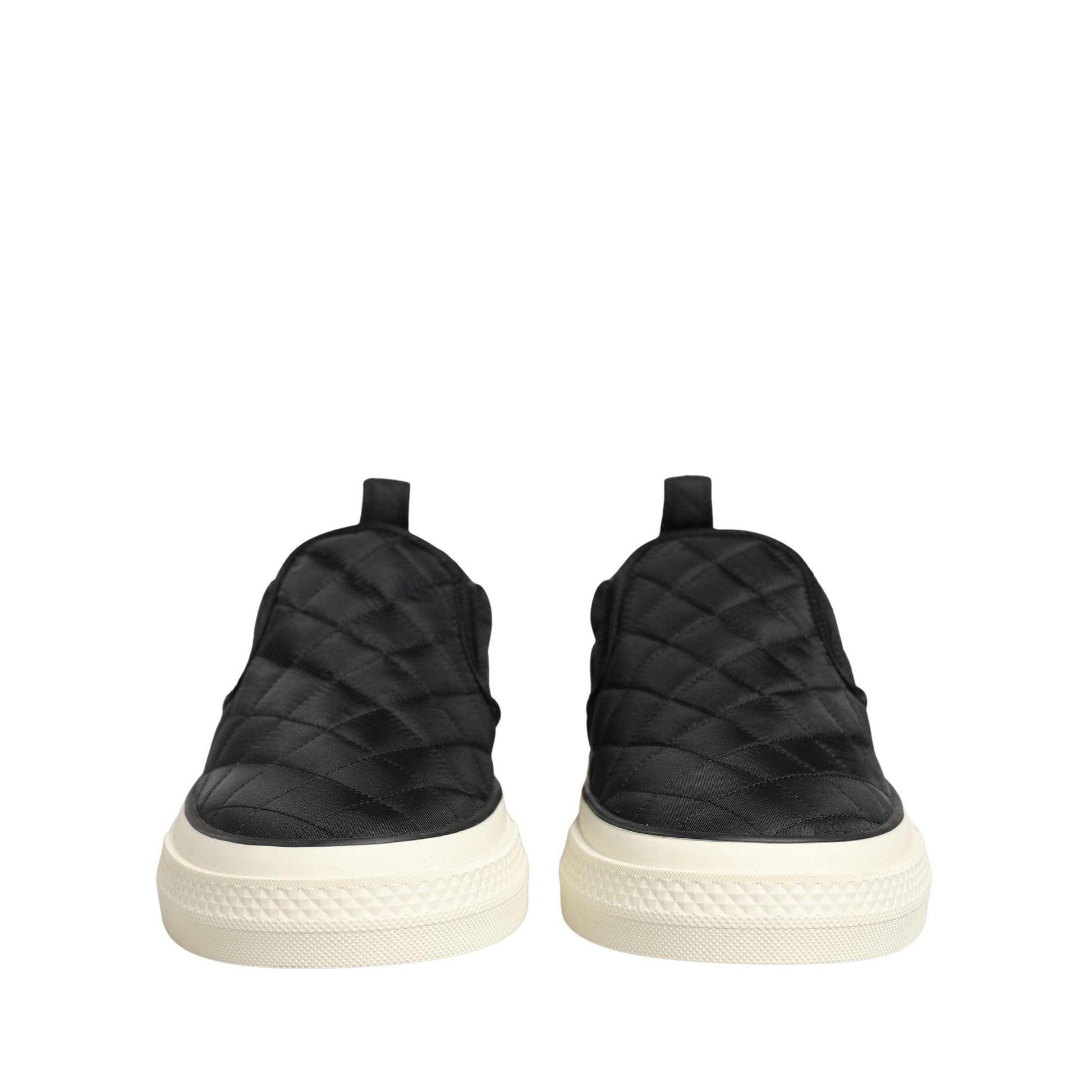 Dolce & Gabbana Black Quilted Slip On Low Top Sneakers Shoes