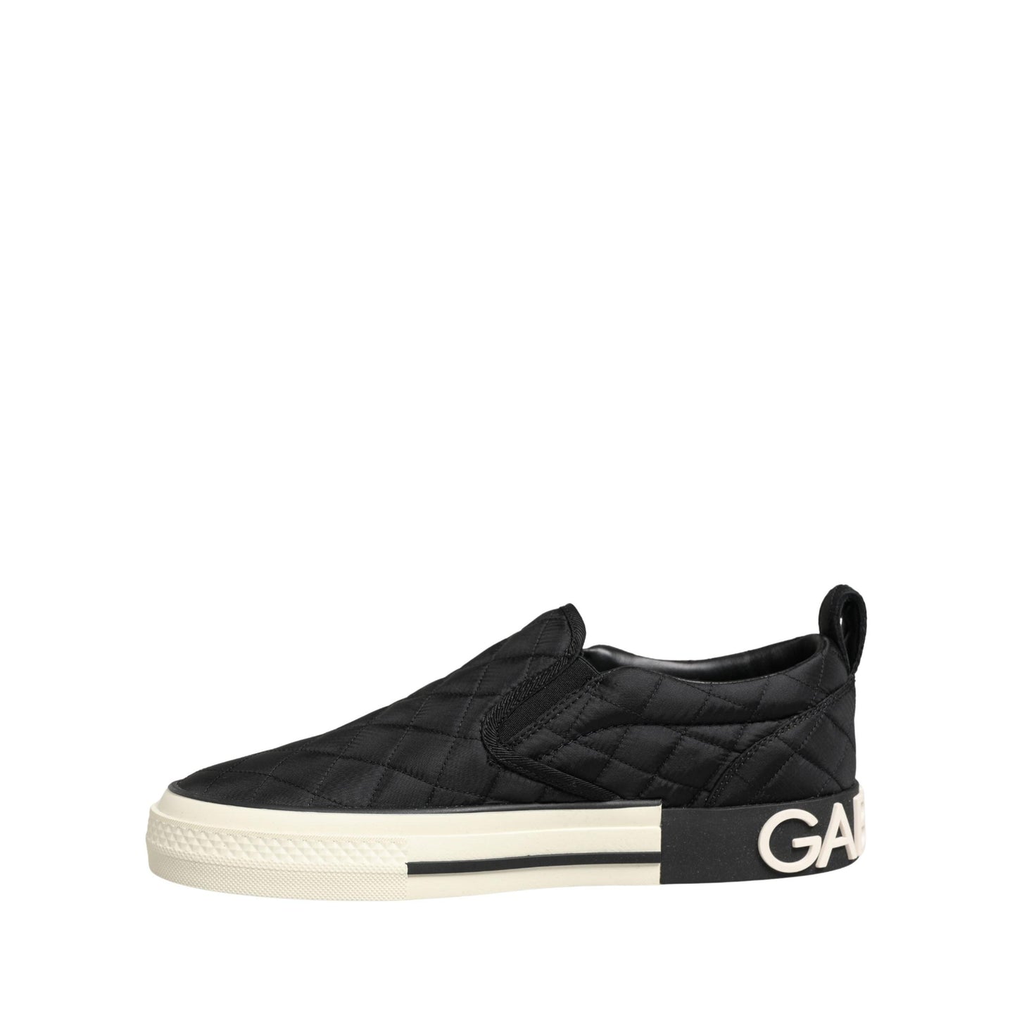 Dolce & Gabbana Black Quilted Slip On Low Top Sneakers Shoes