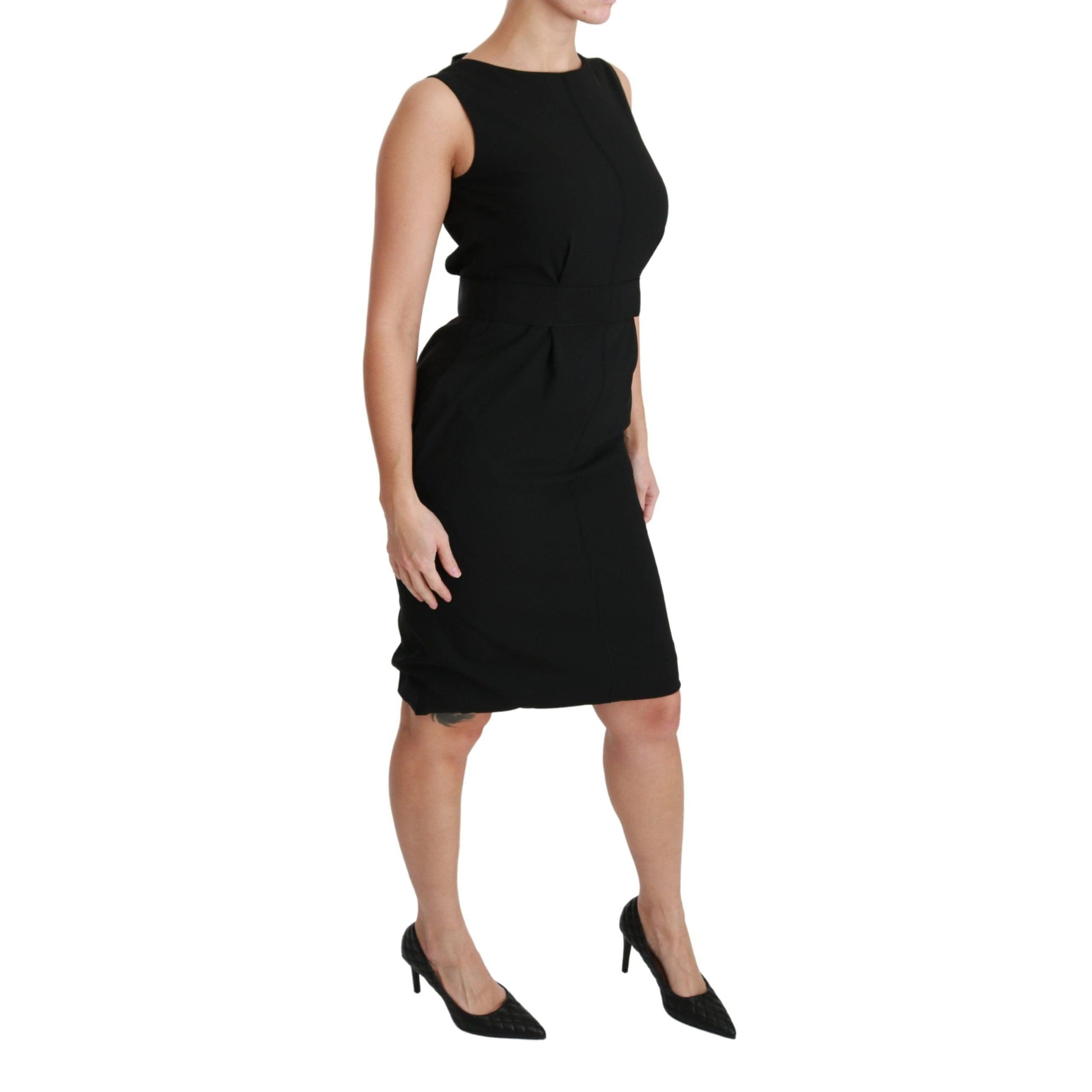 Dolce & Gabbana Black Sheath Stretch Formal Dress