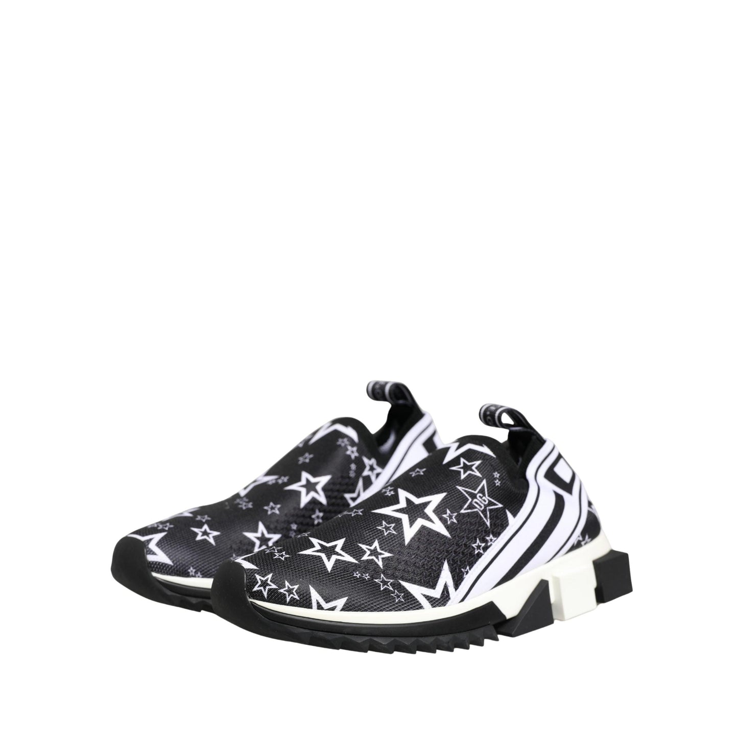 Dolce & Gabbana Black Stars Logo SORRENTO Sneakers Shoes