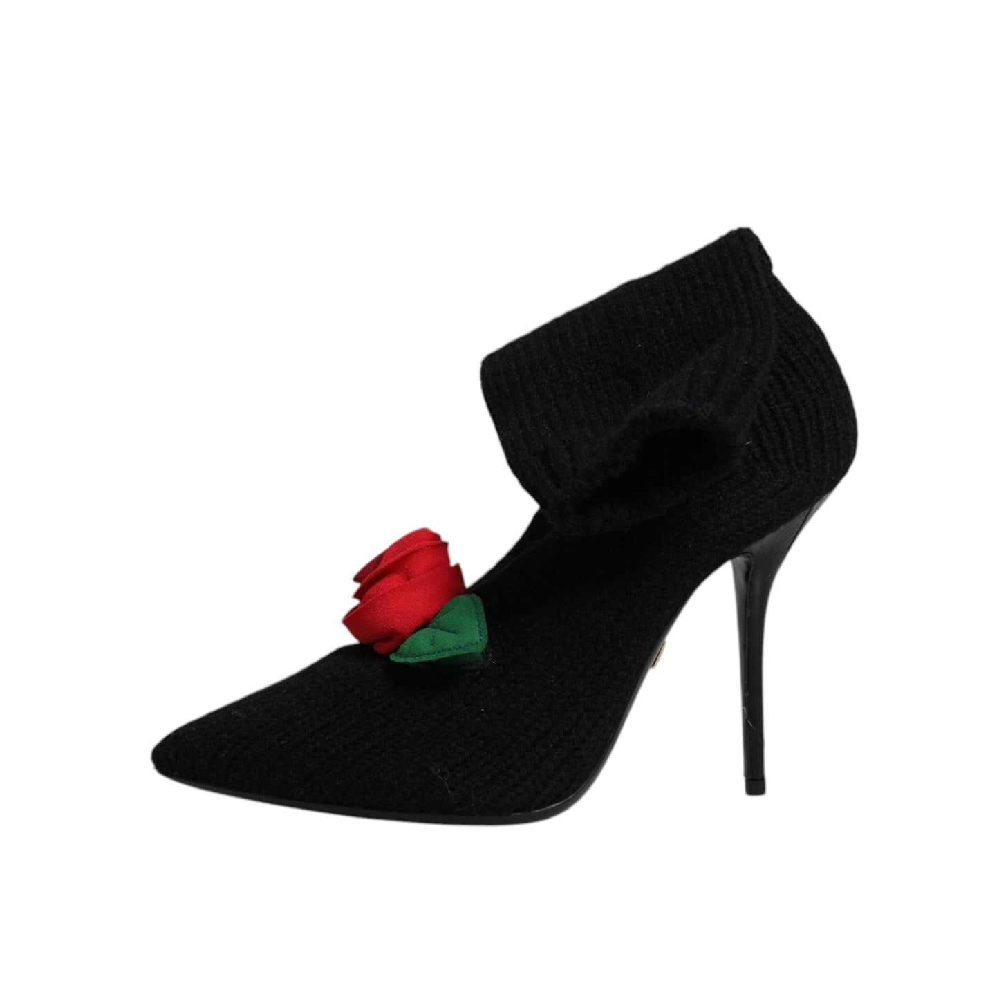 Dolce & Gabbana Black Stiletto Heels Mid Calf Boots Shoes