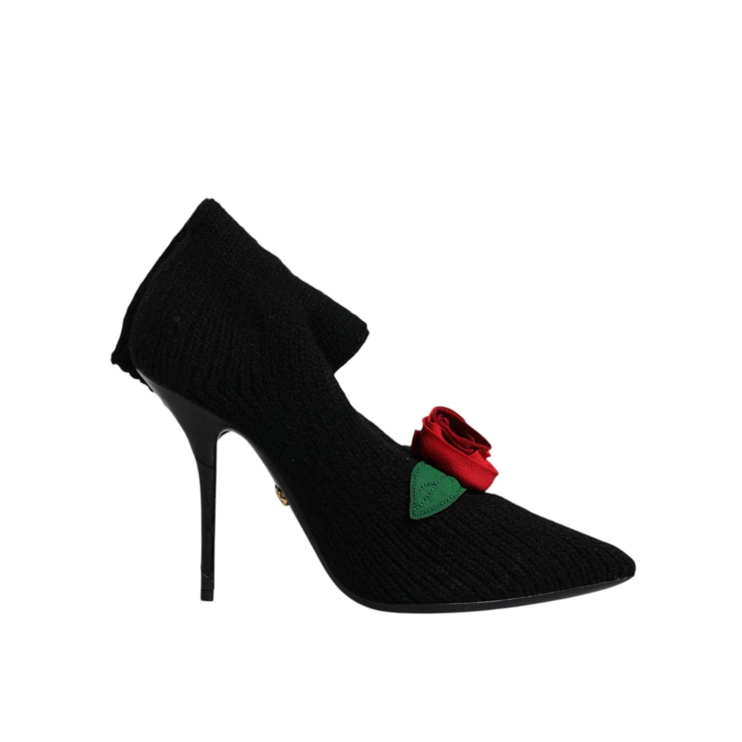 Dolce & Gabbana Black Stiletto Heels Mid Calf Boots Shoes