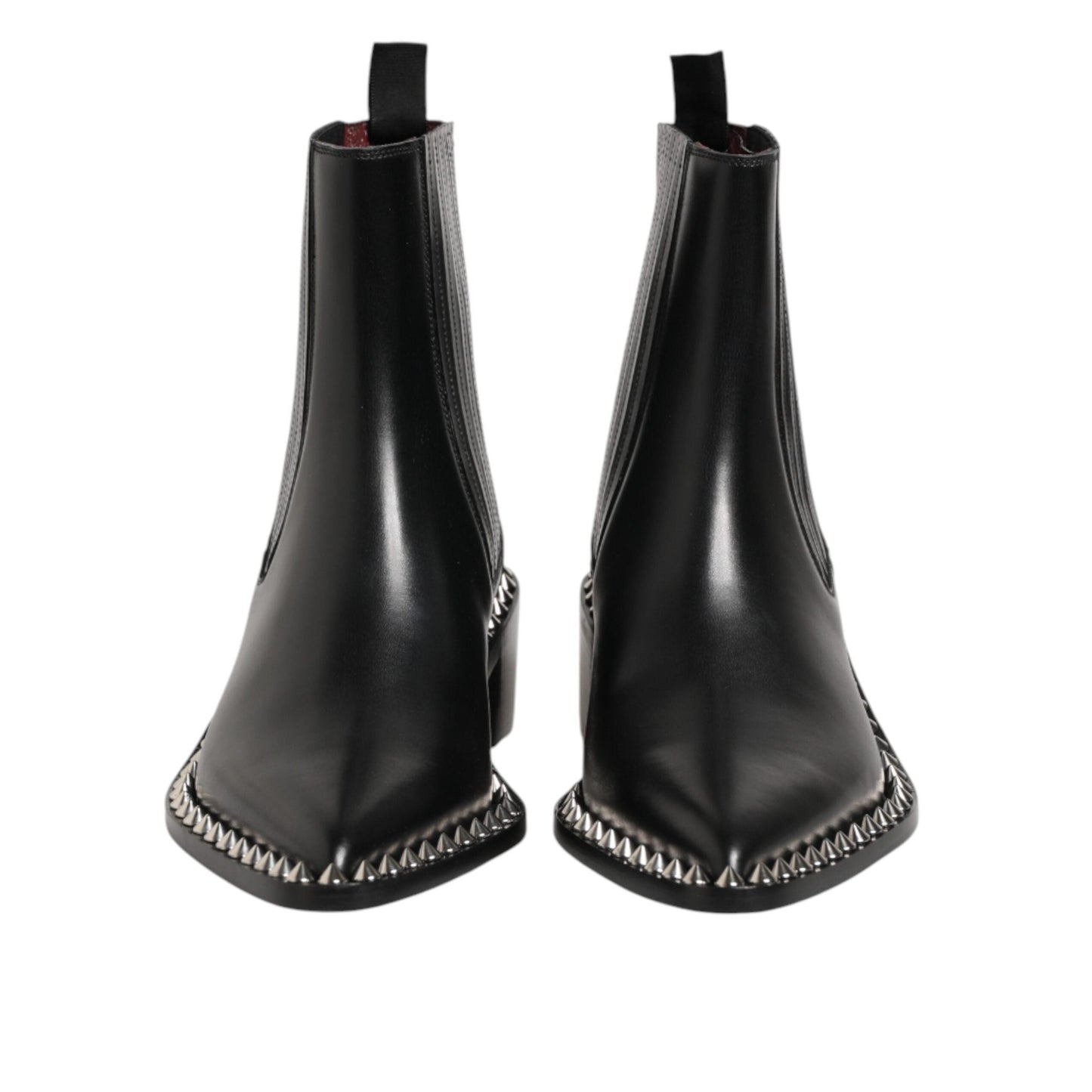 Dolce & Gabbana Black Studded Chelsea Short Ankle Boots Shoes