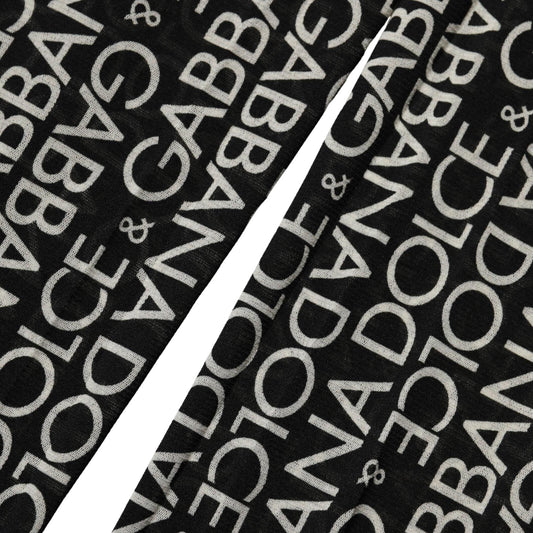 Dolce & Gabbana Black White All Over Print Sheer Stretch Tights Socks