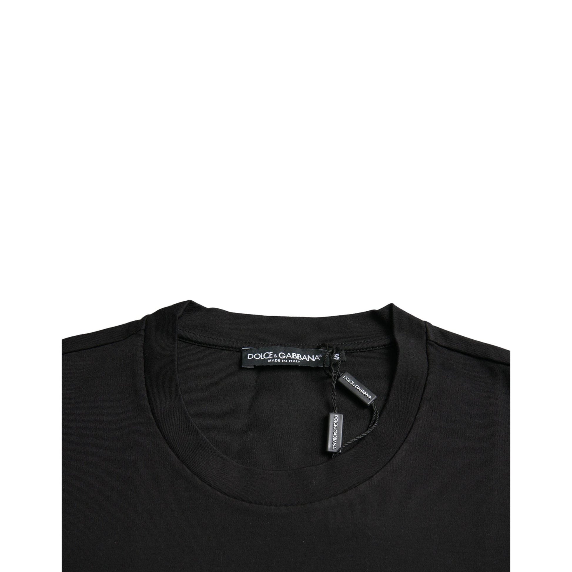 Dolce & Gabbana Black With Love Always Crew Neck Top T-shirt