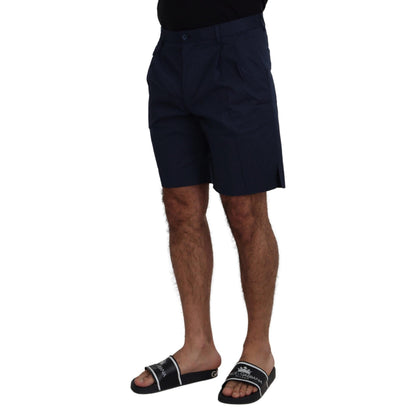Dolce & Gabbana Blue Chinos Cotton Stretch Casual Shorts