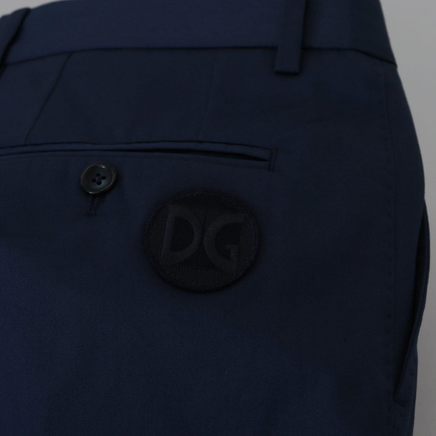 Dolce & Gabbana Blue Chinos Cotton Stretch Casual Shorts